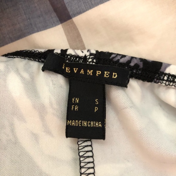 NWOT open, lace up back floral Revamped dress - Picture 4 of 4